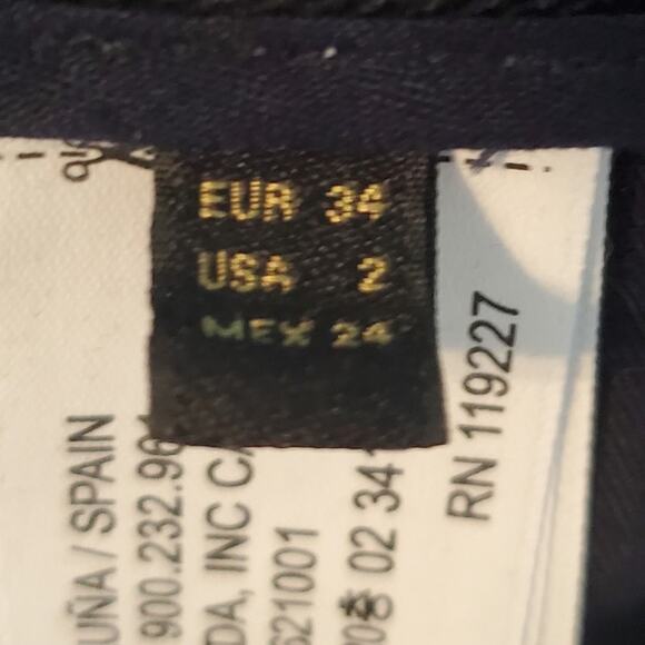 Massimo Dutti Straight Leg Jeans Dark Blue Mid Rise New 2(US) 34(EU) Retro Glam - Picture 8 of 8